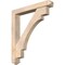 Ekena Millwork Merced Arts and Crafts Smooth Bracket w/ Offset Brace, Douglas Fir, 5 1/2"W x 36"D x 40"H BKT0604X36X40MRC03SDF - alternate 1